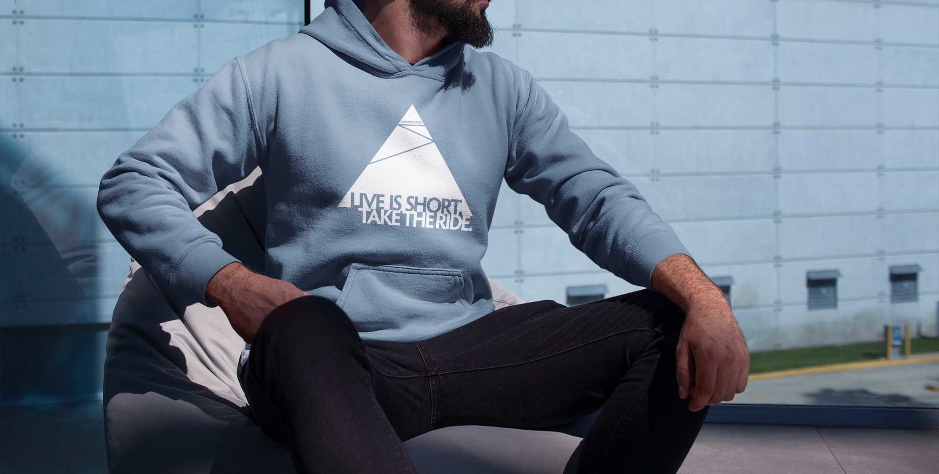 MQ LIVE IS SHORT TAKE THE RIDE - Organic Hoodie